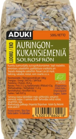 Aduki Luomu Auringonkukansiemen 500g