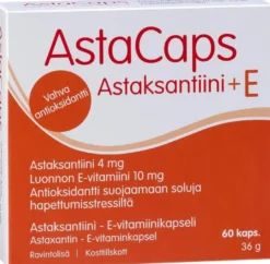 AstaCaps astaksantiini-E-vitamiinikapseli 60 kaps