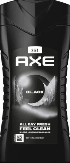 Axe Suihkusaippua raikas tunne koko päiväksi Black 12 tunnin vastustamaton tuoksu 250 ml