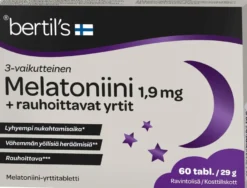 bertil's Melatoniini 1,9 mg + rauhoittavat yrtit 60 tabl