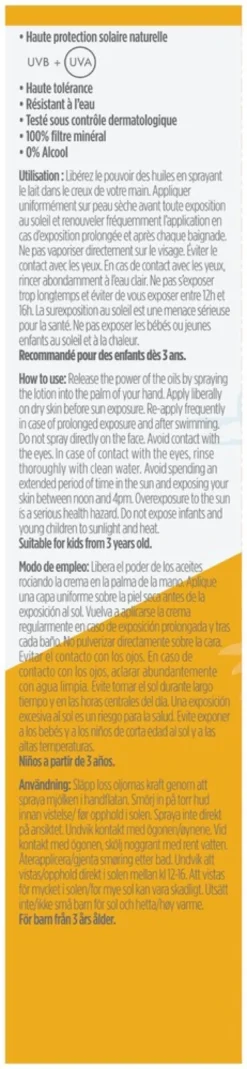 Bioregena sunscreen spray kids spf50 lasten aurinkosuojasuihke 90ml