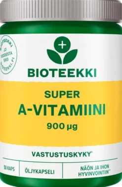 Bioteekki Super A-vitamiini ravintolisä 50 kaps.