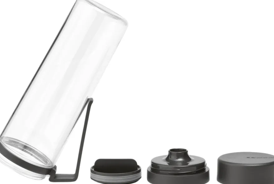 Brabantia Make & Take vesipullo siivilällä dark grey