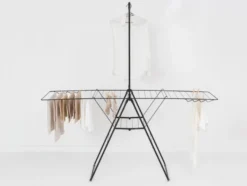 Brabantia Hangon pyykinkuivausteline 25m + tanko matt black