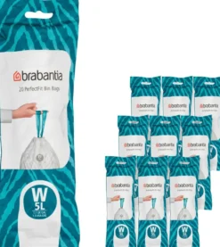 Brabantia PerfectFit roskapussit W 5L 200pss white