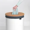Brabantia pyykkikori 60L korkkikansi white