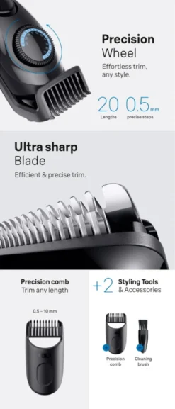 Braun Series 3 Styler BT 3500 Black/Blue Partatrimmeri