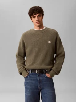 Calvin Klein Jeans 100 % puuvillaneule vohvelipinnalla