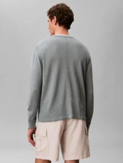Calvin Klein Ls linen blend crew swtr neule