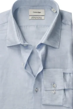 Calvin Klein Slim ref linen bld sld kauluspaita