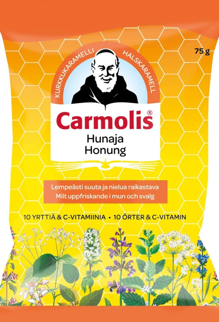Carmolis hunajainen yrttikaramelli 75 g