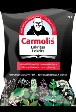 Carmolis Lakritsi yrttikaramelli 72 g