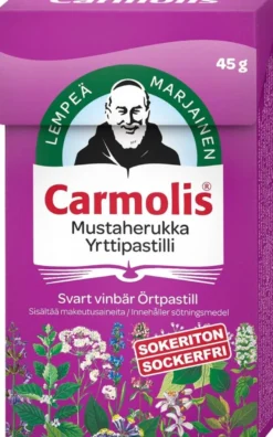 Carmolis Mustaherukka yrttipastilli 45 g