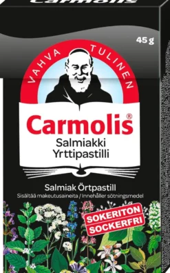 Carmolis Salmiakki yrttipastilli 45 g