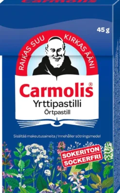 Carmolis yrttipastilli, sokeriton 45 g