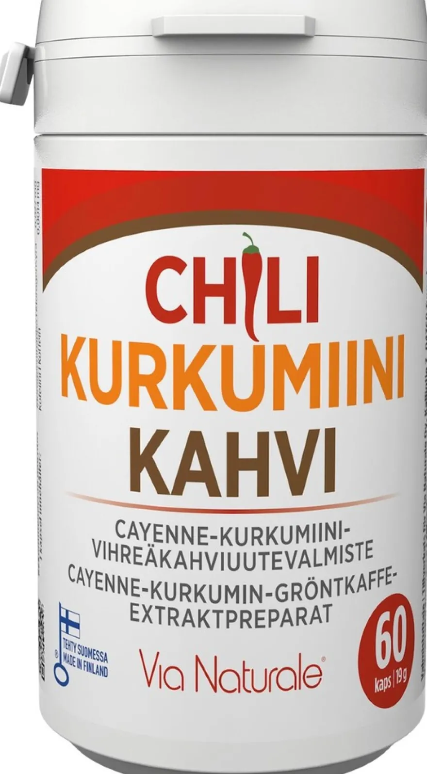 Chili-Kurkumiini-Kahvi 60 kaps Via Naturale