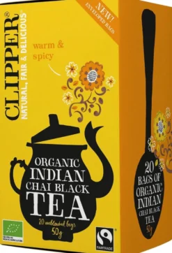 Clipper Luomu Indian Chai musta tee 20ps / 50g Reilu kauppa