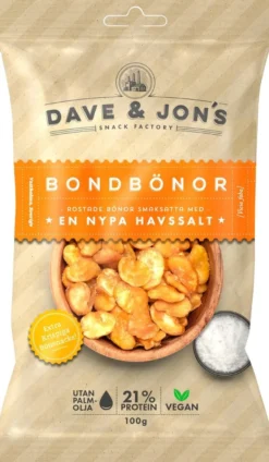 Dave&Jons paahdettuja härkäpapuja merisuolan kanssa 100 g