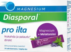 Diasporal magnesium 300 mg pro ilta Direkt annosrae ravintolisä 39g/20kpl