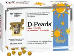 D-Pearls® D-vitamiini 38 mcg ravintolisä 160 kaps.