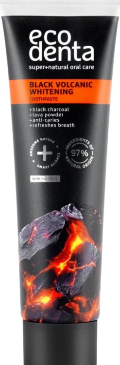 Ecodenta Black Volcanic Whitening toothpaste valkaiseva hiilihammastahna 100ml