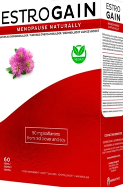 Estrogain vegan ravintolisä 60 tabl.