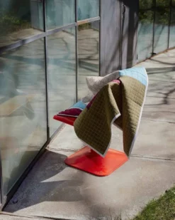 Finarte Tiles päiväpeitto viininpunainen