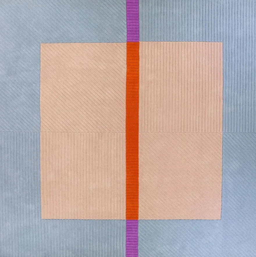 Finarte Akaatti villamatto beige-sininen
