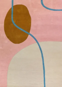 Finarte Ruukku villamatto pinkki-beige