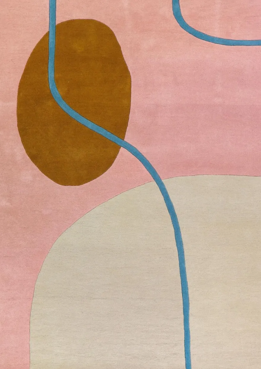 Finarte Ruukku villamatto pinkki-beige