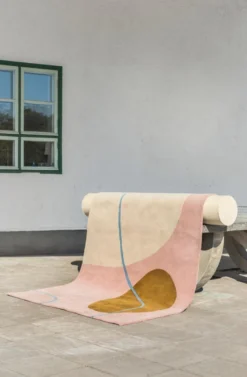 Finarte Ruukku villamatto pinkki-beige