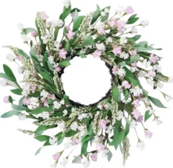 Finnmari Kukkakranssi 50 cm valkoinen/lila