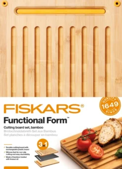 Fiskars Functional Form leikkuulauta setti bambu FSC