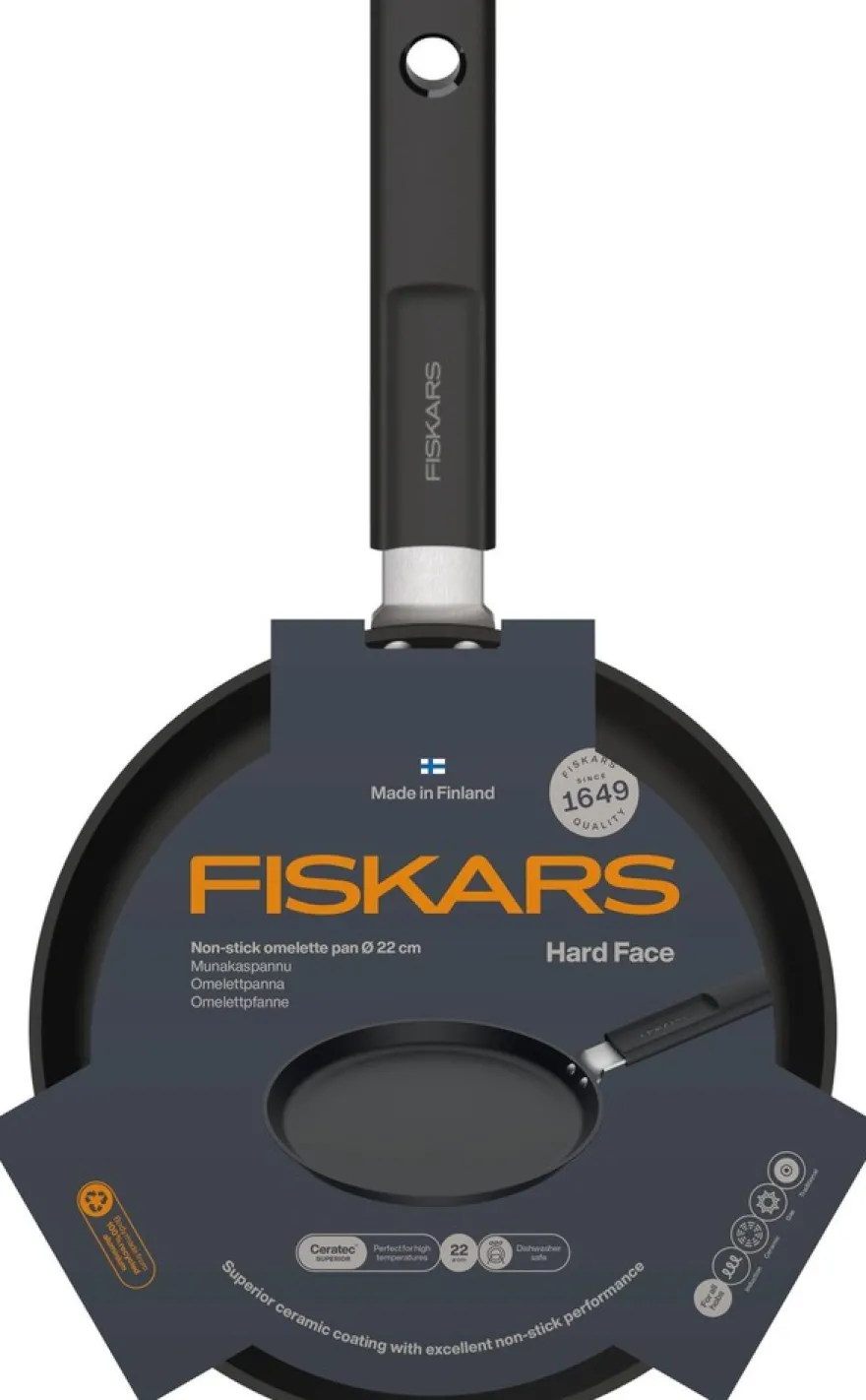 Fiskars Hard Face omelettipannu 22 cm