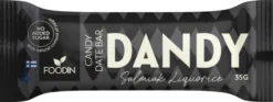 Foodin Dandy Candy Bar, Salmiak Liquorice, 35g