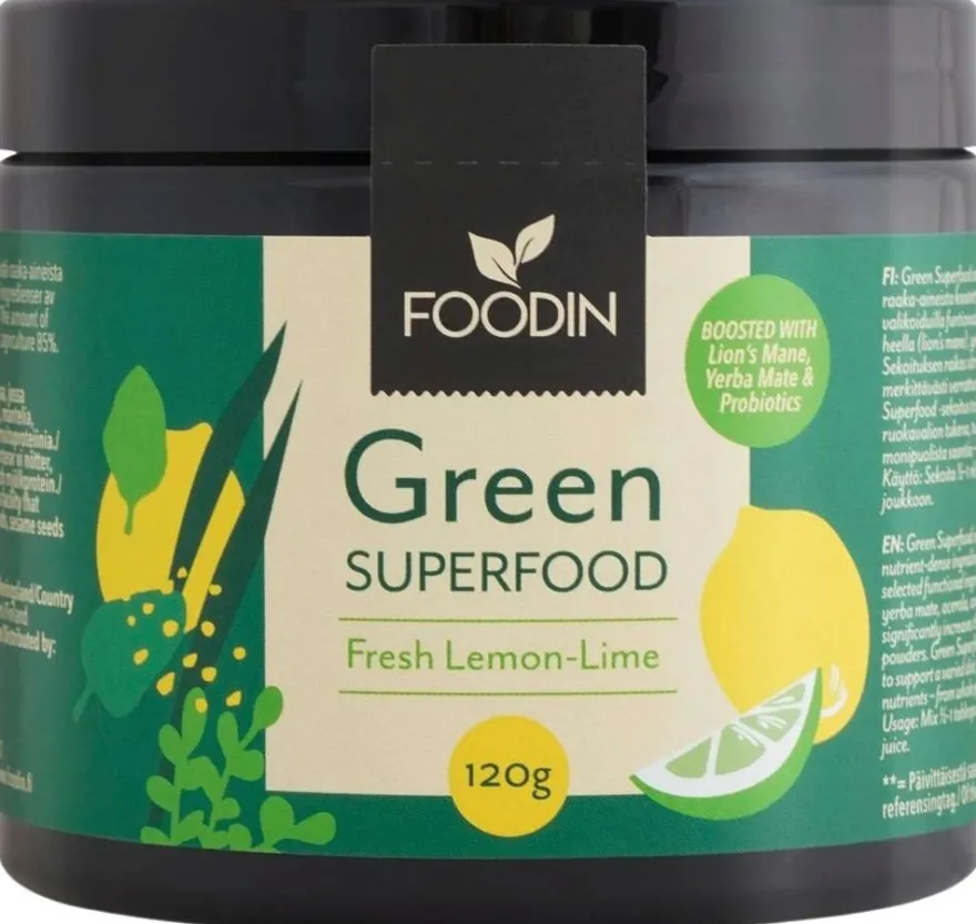 Foodin Green Superfood Lemon-lime 120g