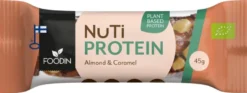 Foodin NUTI Protein, Manteli & Kinuski, luomu 45g