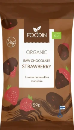 Foodin Raakasuklaamansikka luomu 50g