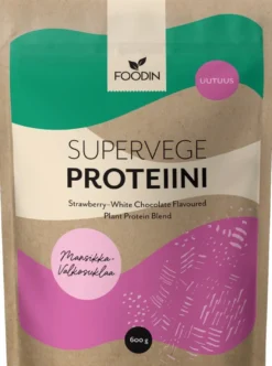 Foodin Supervege Mansikka-Valkosuklaa 600g