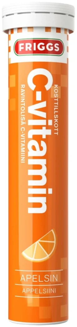 Friggs 1000mg C-vitamiiniporetabletti Appelsiini 20kpl