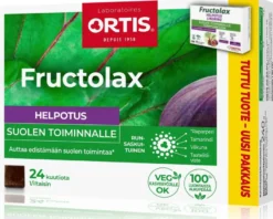 Fructolax Helpotus runsaskuituinen hedelmäkuutio ravintolisä 240g/24 kpl