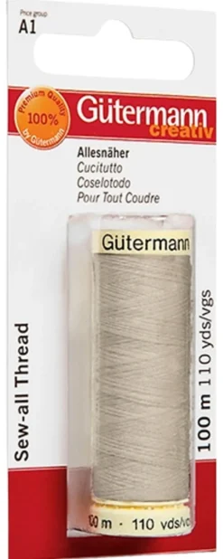 Gütermann yleisompelulanka 100 m polyesteriä, vaalea beige