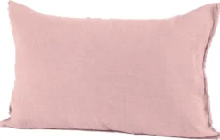 Haomy Tyynynpäällinen Limy pellava-puuvilla 40x60 cm vaaleanpunainen