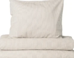 Åhléns Home Charles pussilakanasetti 150x210+50x60cm beige raidallinen