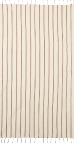 Åhléns Home Hamam pyyhe 90x160 cm tummanpunainen raita