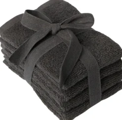 Åhléns Home Stella pyyhesetti 4 kpl 30x30cm tummanharmaa