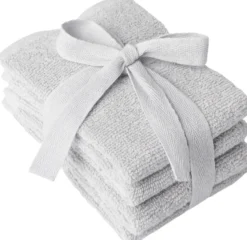 Åhléns Home Stella pyyhesetti 4 kpl 30x30cm vaaleanharmaa