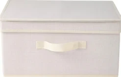 Åhléns Home Noah säilytyslokero kannella 38x27x19 cm beige