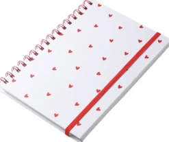 Åhléns Valentine muistikirja A5 valko-punainen