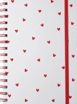 Åhléns Valentine muistikirja A5 valko-punainen